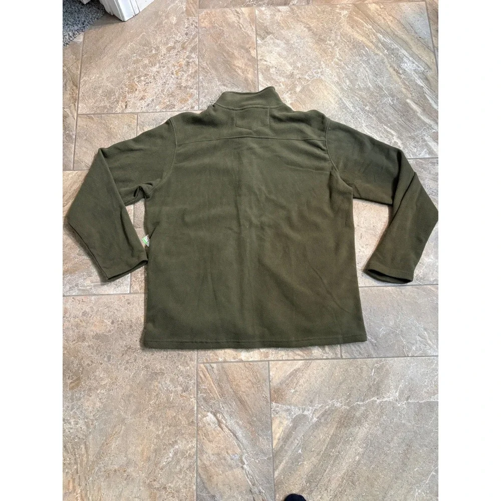 NWT Buckhorn River Mens XL Fleece Full Zip Jacket Olive Green Mock Neck